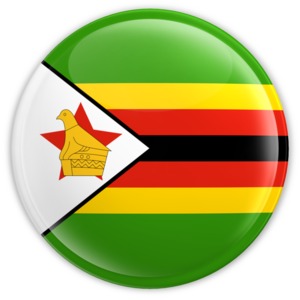 Zimbabwe Button PowerPoint clipart graphic preview.
