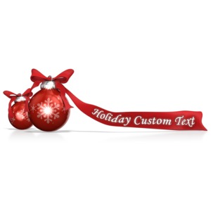 Ornaments And Bows Custom Customizable PowerPoint clipart graphic preview.