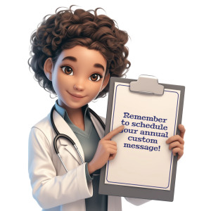 Doctor With Clipboard Customizable PowerPoint clipart graphic preview.