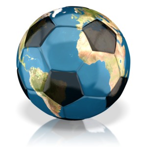 World Soccer Ball PowerPoint clipart graphic preview.