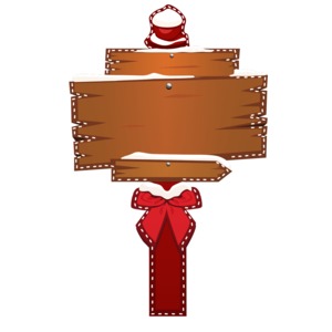 Paper Post Winter Sign PowerPoint clipart graphic preview.