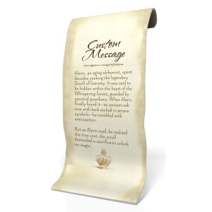 Custom Old Paper List Customizable PowerPoint clipart graphic preview.
