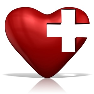 Medical Heart PowerPoint clipart graphic preview.