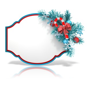 Festive Christmas Shape PowerPoint clipart graphic preview.