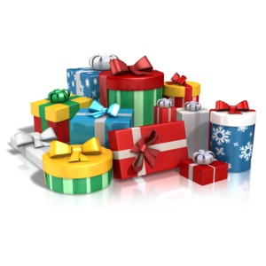 Lots Of Gifts PowerPoint clipart graphic preview.