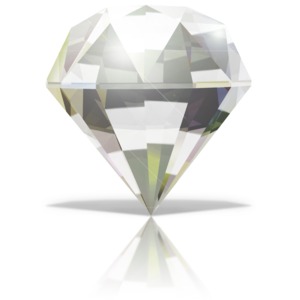 Single Diamond PowerPoint clipart graphic preview.