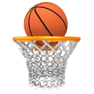 Basketball Rim PowerPoint clipart graphic preview.