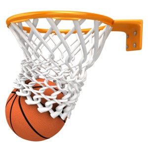 Basketball Score PowerPoint clipart graphic preview.