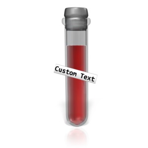 Custom Single Test Tube Customizable PowerPoint clipart graphic preview.