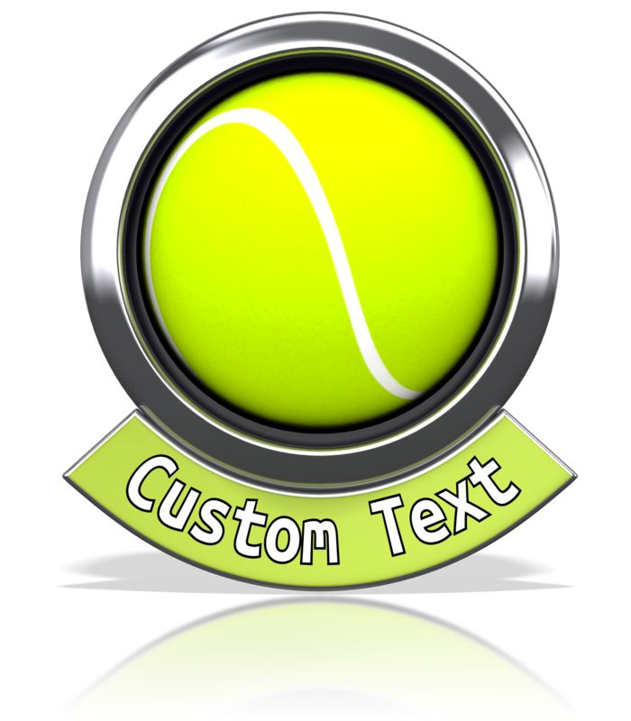 High-resolution customizable clipart of Tennisball Chrome Banner, designed for digital podcast broadcasting, multimedia content creation, and live entertainment event promotions.