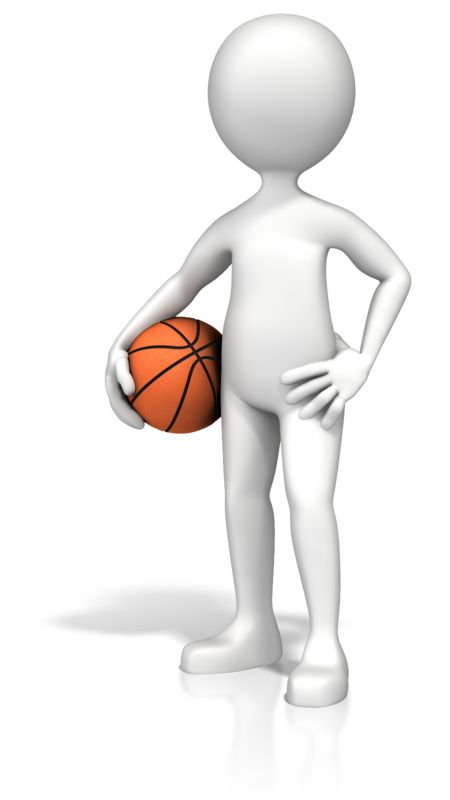 High-resolution clipart illustration of Figure Holding Basketball, designed for clinical healthcare administration, medical training, and patient data visualization.