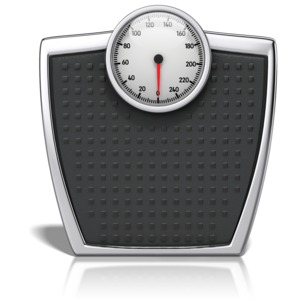 Bathroom Scale With Numbers PowerPoint clipart graphic preview.