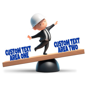 Custom Figure Balance Customizable PowerPoint clipart graphic preview.