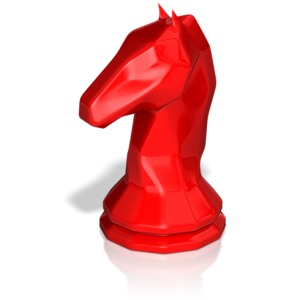 Knight Chess Piece PowerPoint clipart graphic preview.