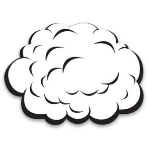Single Plain Cloud PowerPoint clipart graphic preview.