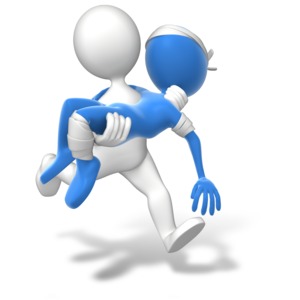 Running Carry Injury PowerPoint clipart graphic preview.