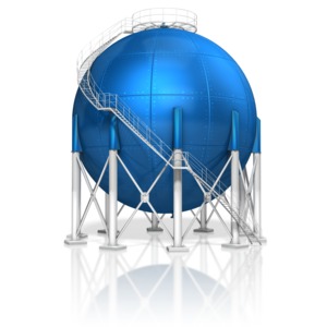 LPG Tank PowerPoint clipart graphic preview.