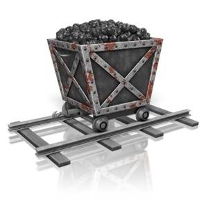 Coal Mining Cart PowerPoint clipart graphic preview.