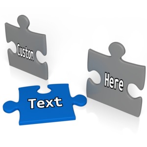 Custom Puzzle Piece Out Of Line Customizable PowerPoint clipart graphic preview.