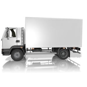Blank Delivery Truck PowerPoint clipart graphic preview.