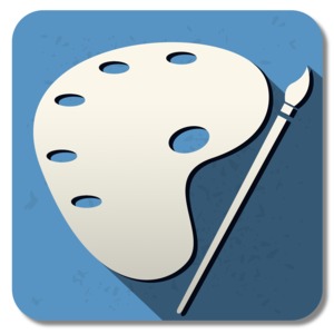Art Square Icon PowerPoint clipart graphic preview.