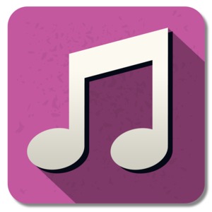 Music Square Icon PowerPoint clipart graphic preview.