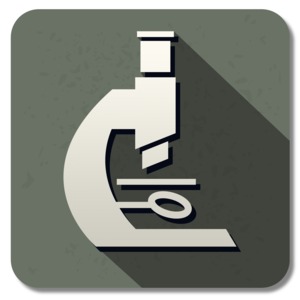 Biology Square Icon PowerPoint clipart graphic preview.