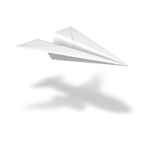 Paper Airplane Concept PowerPoint clipart graphic preview.