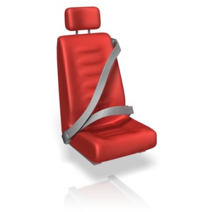 Seat Belts Over Seat PowerPoint clipart graphic preview.