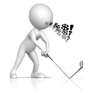 Figure Smash Golf Club PowerPoint clipart graphic preview.
