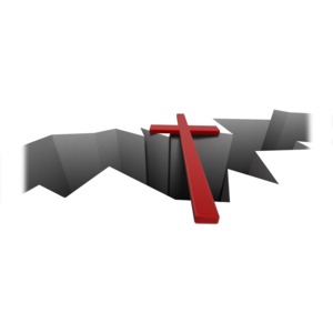 Cross Over Crack PowerPoint clipart graphic preview.