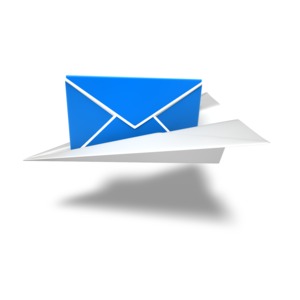 Letter Flight Delivery PowerPoint clipart graphic preview.
