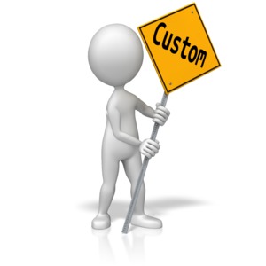 Figure Holding Custom Street Sign Customizable PowerPoint clipart graphic preview.