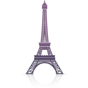 Eiffel Tower Icon PowerPoint clipart graphic preview.
