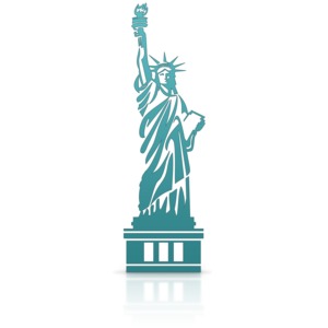 Statue Of Liberty PowerPoint clipart graphic preview.