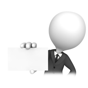 Business Man Blank Card PowerPoint clipart graphic preview.