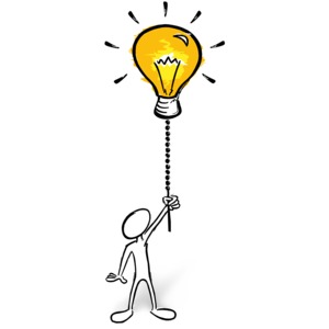 Turn The Creativity On PowerPoint clipart graphic preview.