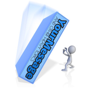 Figure Crushed By Custom Text Box Customizable PowerPoint clipart graphic preview.
