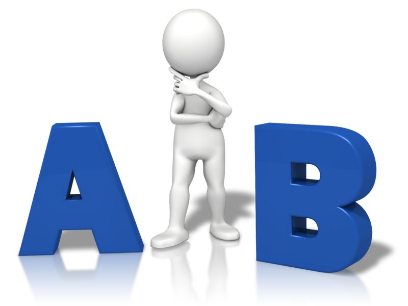 High-resolution clipart illustration of A Or B Which One, designed for corporate project kickoff meetings, creative strategy brainstorming, and innovative product development pitches.