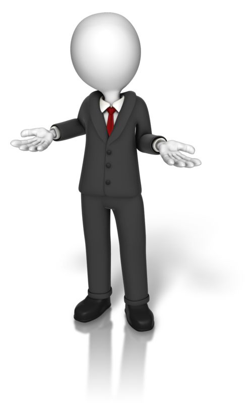 High-resolution clipart illustration of Business Suit Shrugging, designed for corporate project kickoff meetings, creative strategy brainstorming, and innovative product development pitches.
