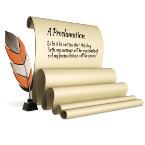 Feather Pen And Custom Scroll Customizable PowerPoint clipart graphic preview.