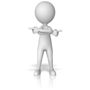 Figure Pointing Opposite Direction PowerPoint clipart graphic preview.