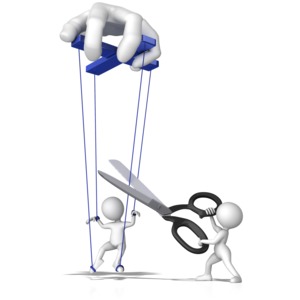 Freeing From Control PowerPoint clipart graphic preview.