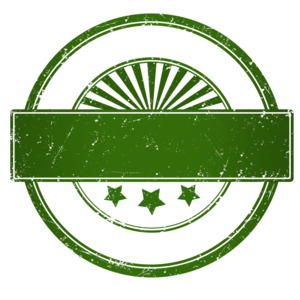 Blank Grungy Horizon Seal PowerPoint clipart graphic preview.