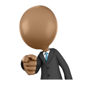 Business Figure Pointing PowerPoint clipart graphic preview.