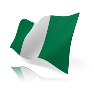 Nigeria Flag PowerPoint clipart graphic preview.