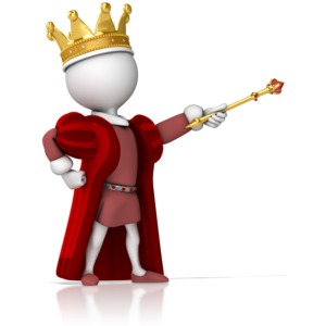 King Figure Standing Strong Pointing PowerPoint clipart graphic preview.