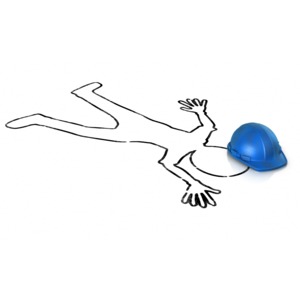 Worker Accident Outline PowerPoint clipart graphic preview.