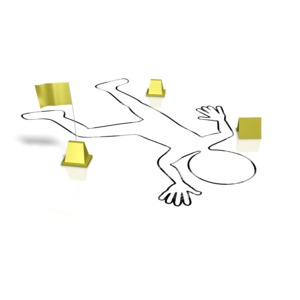 Crime Victim Body Outline PowerPoint clipart graphic preview.