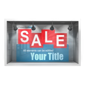 Glass Store Front Window Sign Customizable PowerPoint clipart graphic preview.